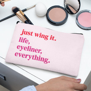 Just wing it life eyeliner everything makeup pouch