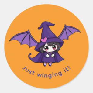 Just Winging It Classic Round Sticker