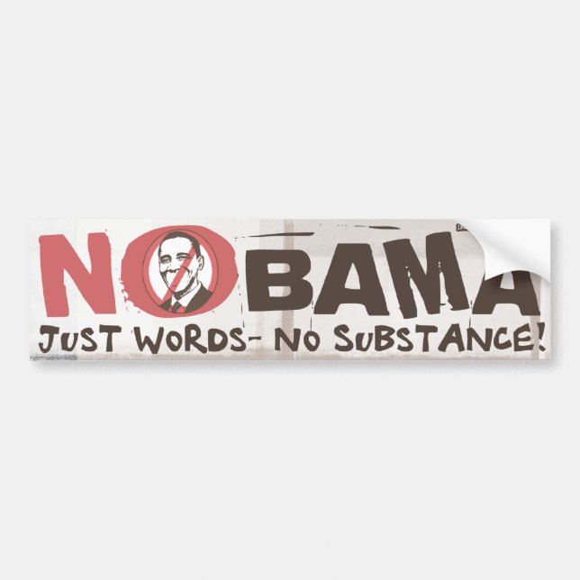 Just Words, No Substance Bumper Sticker (Front)