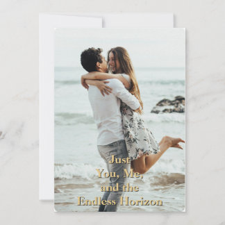 "Just You, Me, and the Endless Horizon" Romantic Invitation