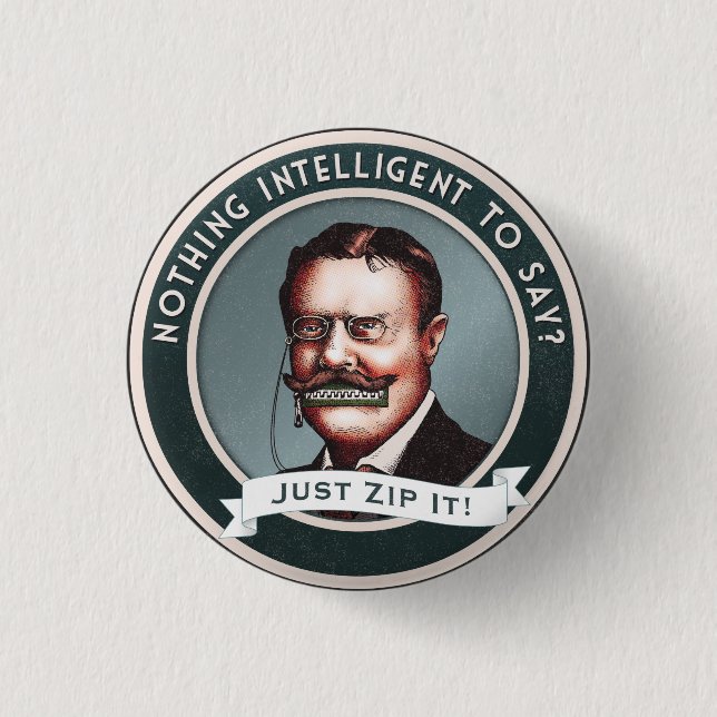 Just Zip It 3 Cm Round Badge (Front)