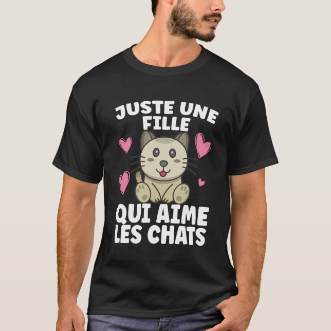 Juste Une Fille Qui Aime Les Chats T-Shirt (Front)
