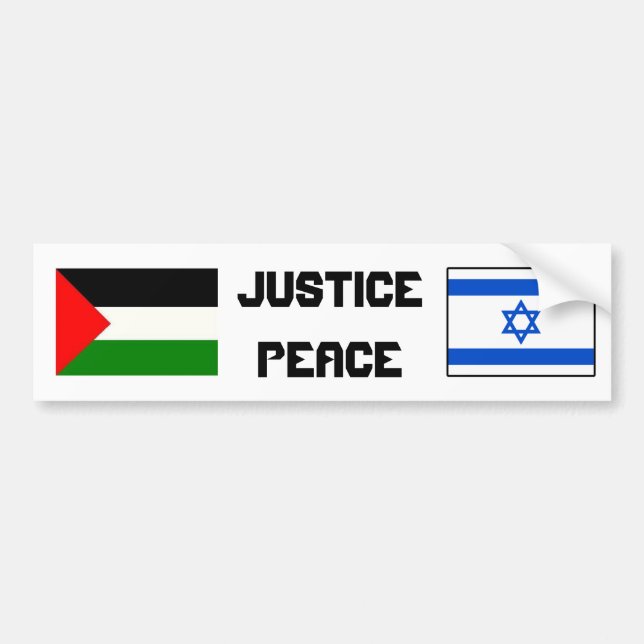 Justice and Peace in Israel-Palestine. Bumper Sticker (Front)