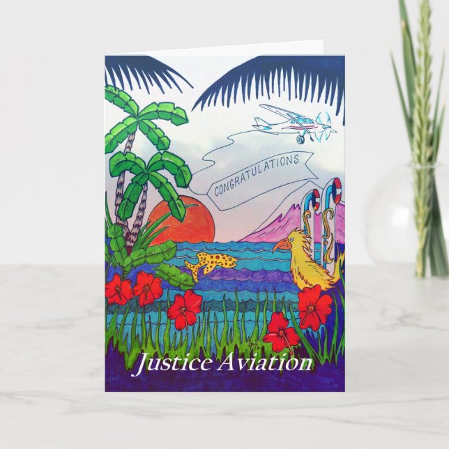 Justice Aviation - Congratulations Card (Front)