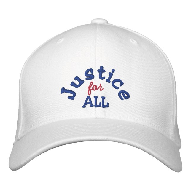 Justice-For-All Patriotic Embroidered Hat (Front)