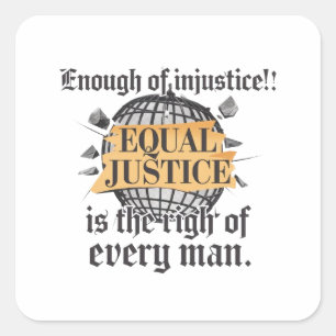 Justice for All Square Sticker