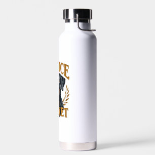 Justice For Cricket Vintage Dog Memorial Typograph Water Bottle