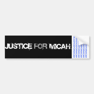 JUSTICE FOR MICAH BUMPER STICKER