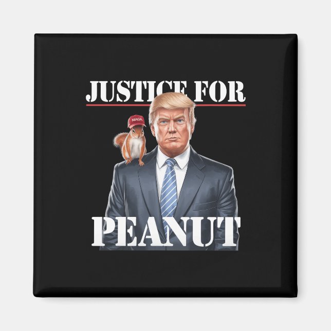 Justice For Peanut The Squirrel – Christmas Xmas S Magnet (Front)