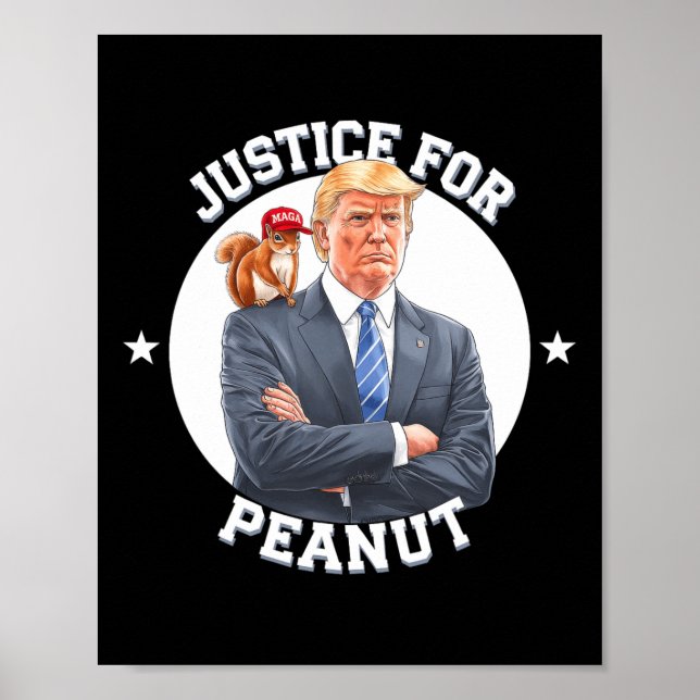 Justice For Peanut The Squirrel – Christmas Xmas S Poster (Front)