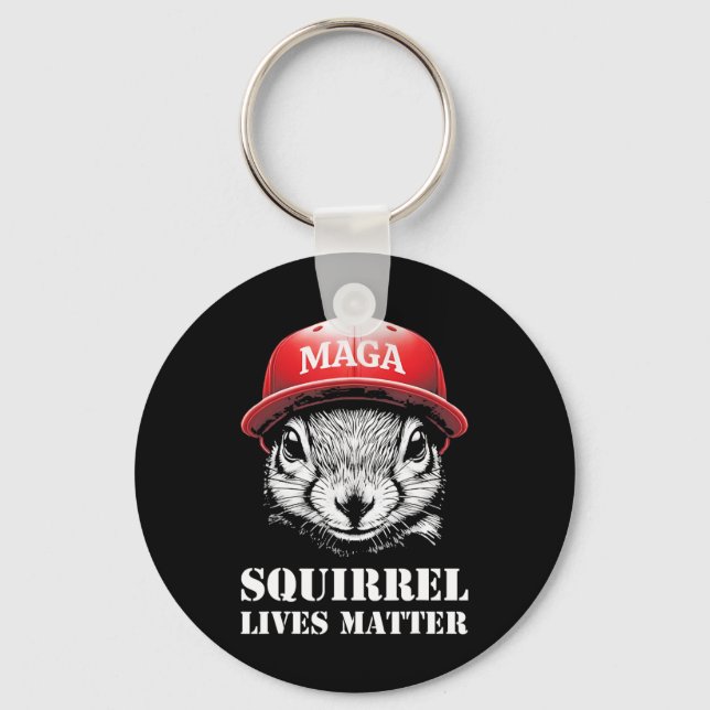 Justice For Peanut The Squirrel Lives Problem Vote Key Ring (Front)