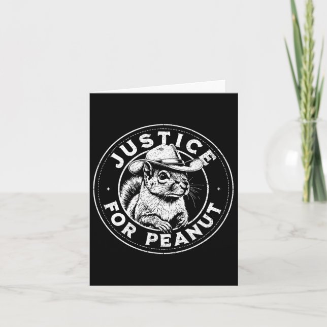 Justice For Peanut The Squirrel - P’nut Pnut Peanu Card (Front)