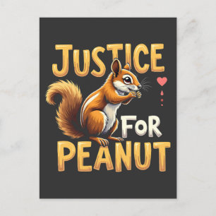 Justice For Peanut The Squirrel P’nut PNut Peanut Postcard