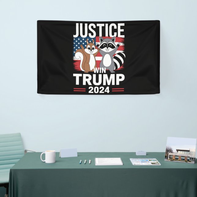 Justice For Peanut Win Trump 2024 Banner (Tradeshow)