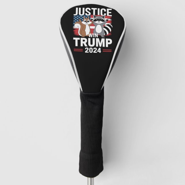 Justice For Peanut Win Trump 2024 Golf Head Cover (Front)