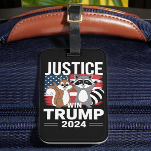 Justice For Peanut Win Trump 2024 Luggage Tag