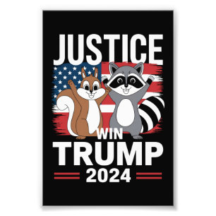 Justice For Peanut Win Trump 2024 Photo Print
