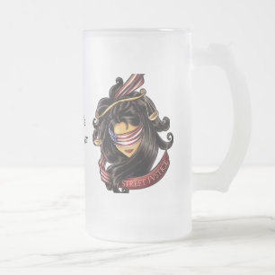 Justice Is Blind *Personalised* by Street Justice Frosted Glass Beer Mug