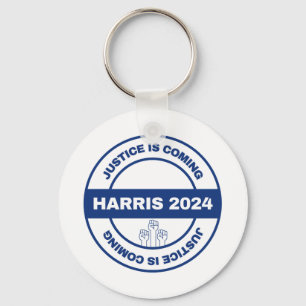 Justice is Coming   Kamala harris Walz Election Key Ring