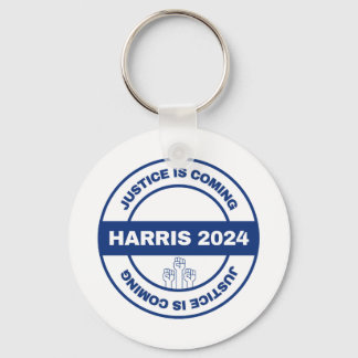 Justice is Coming | Kamala harris Walz Election Key Ring