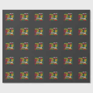 Justice June 19th Freedom Equality 1865 Wrapping Paper