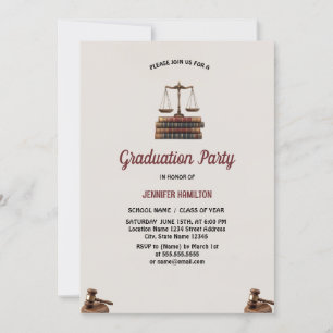 Justice Law School Graduation Party Invitation