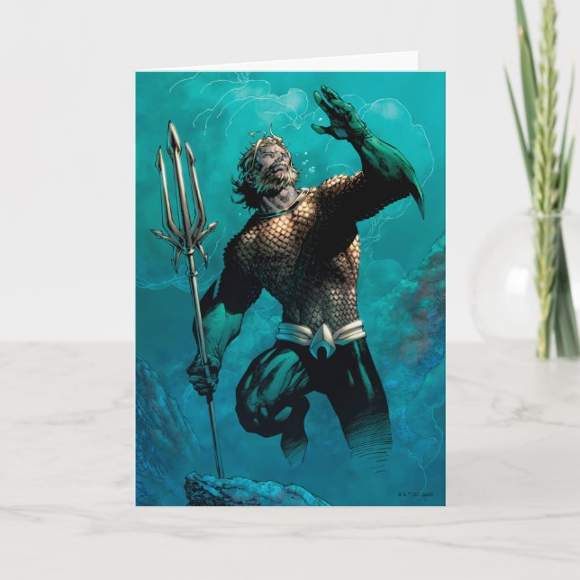Justice League #10 Aquaman Drowned Earth Variant Card (Front)