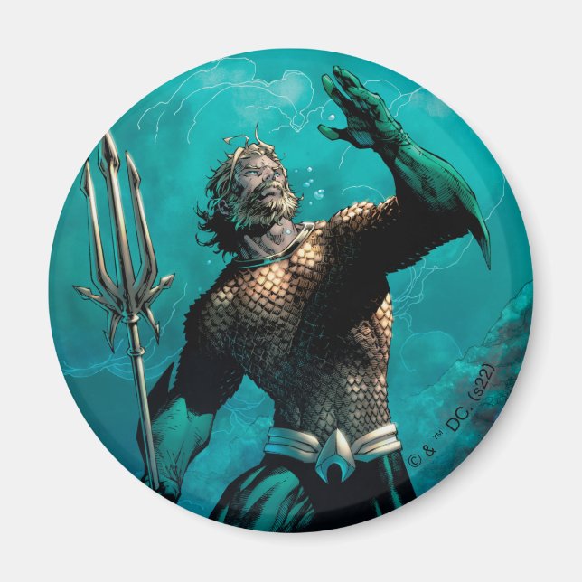 Justice League #10 Aquaman Drowned Earth Variant Magnet (Front)