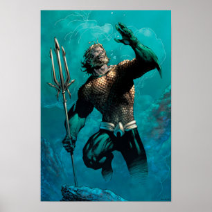 Justice League #10 Aquaman Drowned Earth Variant Poster