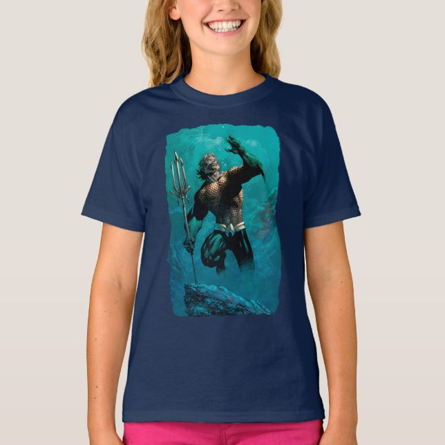 Justice League #10 Aquaman Drowned Earth Variant T-Shirt (Front)