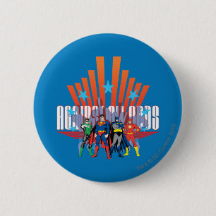 Justice League "Against All Odds" 6 Cm Round Badge