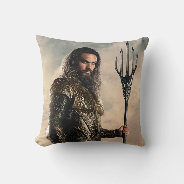 Justice League | Aquaman On Battlefield Cushion (Front)