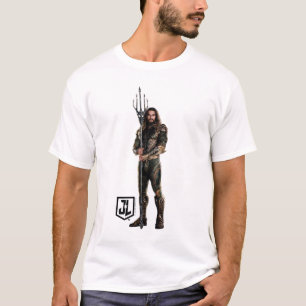 Justice League   Aquaman On Battlefield T-Shirt