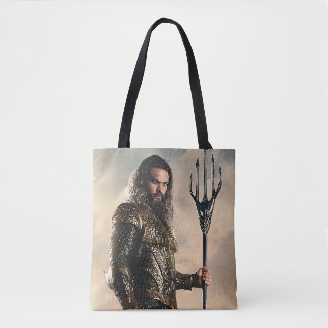 Justice League | Aquaman On Battlefield Tote Bag (Front)