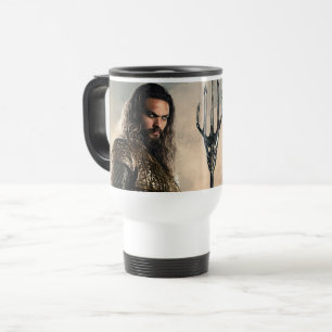 Justice League Aquaman On Battlefield Travel Mug