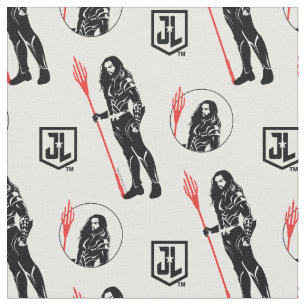 Justice League   Aquaman Pose Noir Pop Art Fabric