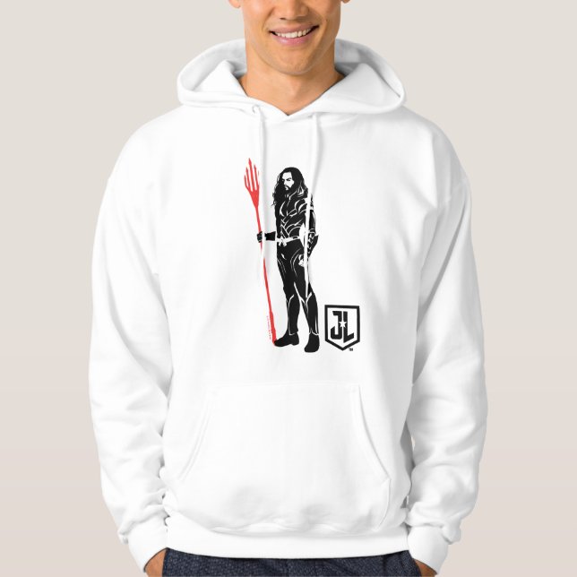 Justice League | Aquaman Pose Noir Pop Art Hoodie (Front)