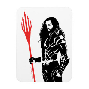 Justice League Aquaman Pose Noir Pop Art Magnet