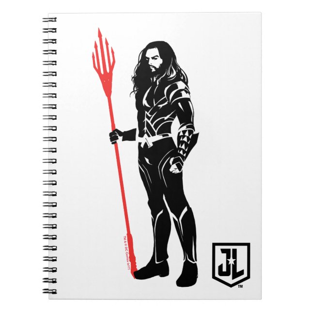 Justice League | Aquaman Pose Noir Pop Art Notebook (Front)