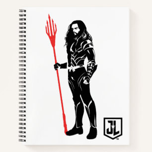 Justice League Aquaman Pose Noir Pop Art Notebook