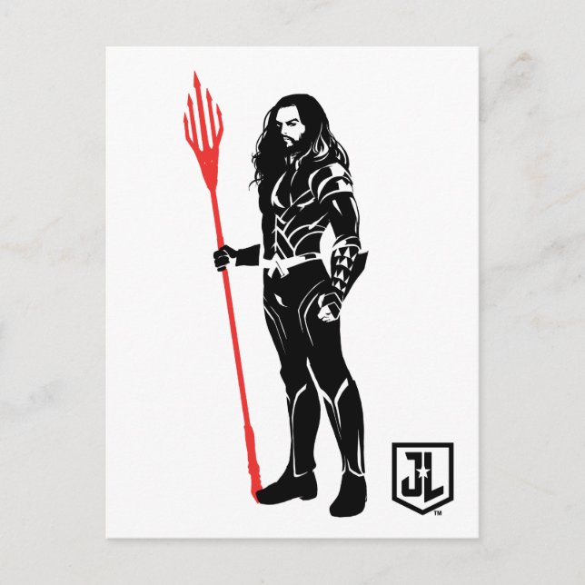 Justice League | Aquaman Pose Noir Pop Art Postcard (Front)