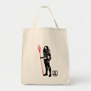 Justice League Aquaman Pose Noir Pop Art Tote Bag