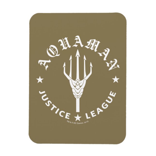 Justice League | Aquaman Retro Trident Emblem Magnet (Vertical)
