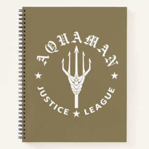 Justice League Aquaman Retro Trident Emblem Notebook