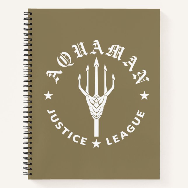 Justice League | Aquaman Retro Trident Emblem Notebook (Front)