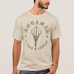Justice League   Aquaman Retro Trident Emblem T-Shirt