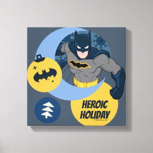Justice League Batman Holiday Bauble Canvas Print