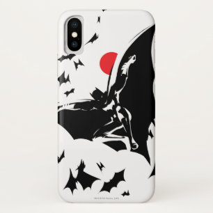 Justice League   Batman in Cloud of Bats Pop Art iPhone X Case