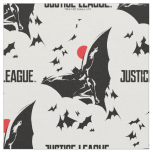 Justice League Batman in Cloud of Bats Pop Art Fabric