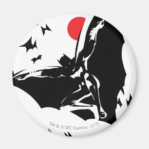 Justice League Batman in Cloud of Bats Pop Art Magnet